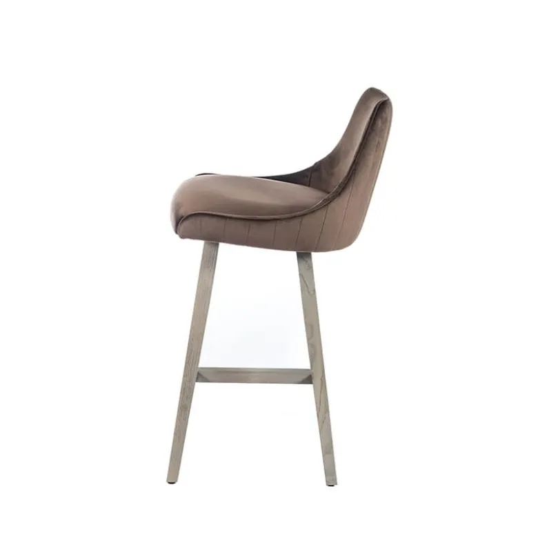 BarLars line Tabouret snack moderne coque tissu dos matelassé