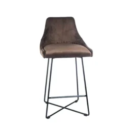 BarLars line Tabouret snack moderne en métal et tissu