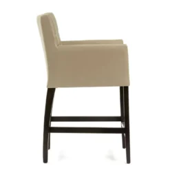 BarMatiz Tabouret snack avec accoudoirs et dossier matelassé