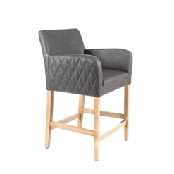 BarMoritz diamant Tabouret snack avec accoudoirs matelassé sur le dossier