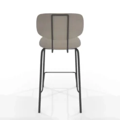 Bistro Tabouret snack inspiration vintage en simili et pieds en métal