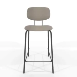 Bistro Tabouret snack inspiration vintage en simili et pieds en métal