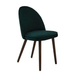 Bistrot Chaise cosy en tissu avec pieds en bois