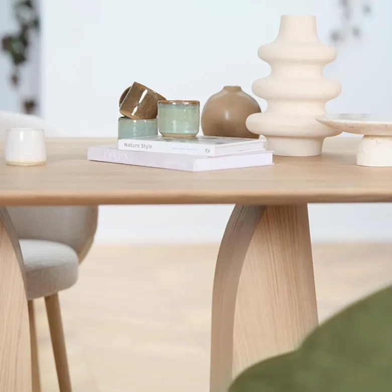 Blossom Mobitec® Table design en bois avec bords arrondis