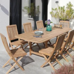 BodiniChaise de jardin pliante en teck massif