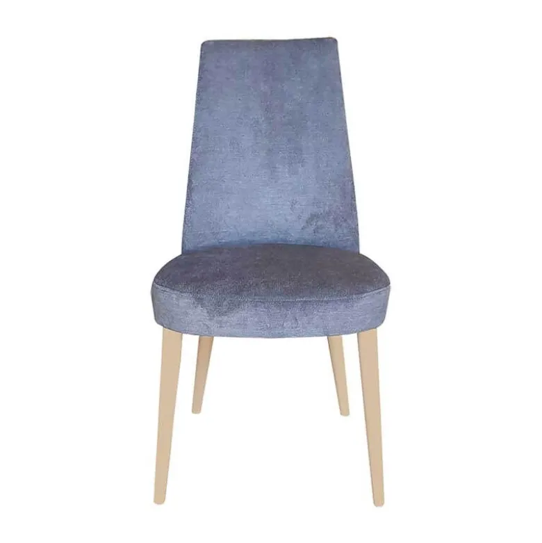 Brisa Chaise confortable en tissu pieds bois