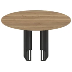 Canvas Table design ronde avec pied central en métal