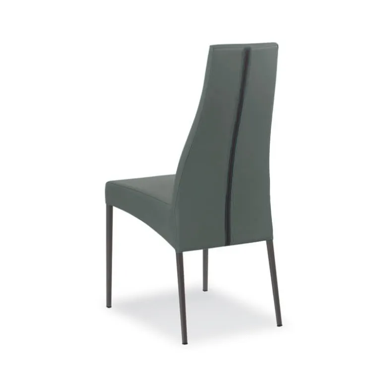Carla Chaise en cuir de salle à manger italienne