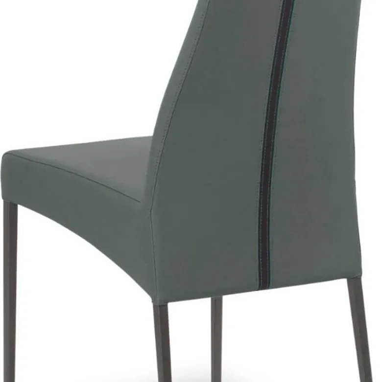 Carla Chaise en cuir de salle à manger italienne