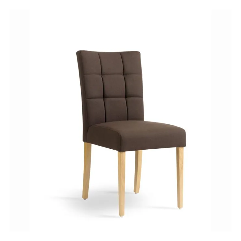 Carré Chaise Mobitec® en tissu et pieds en bois dossier piqué
