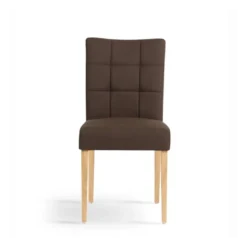 Carré Chaise Mobitec® en tissu et pieds en bois dossier piqué