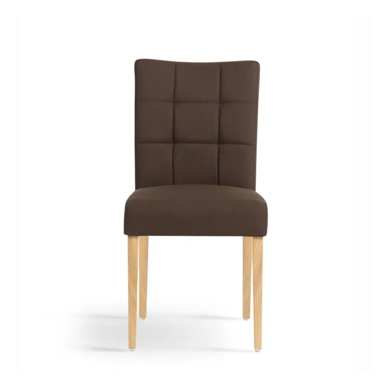 Carré Chaise Mobitec® en tissu et pieds en bois dossier piqué