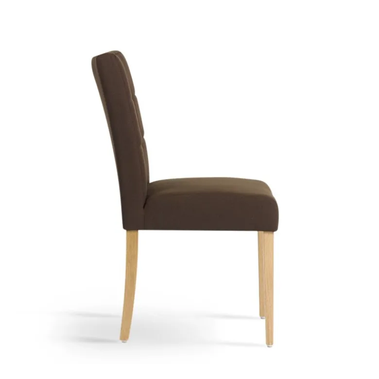 Carré Chaise Mobitec® en tissu et pieds en bois dossier piqué