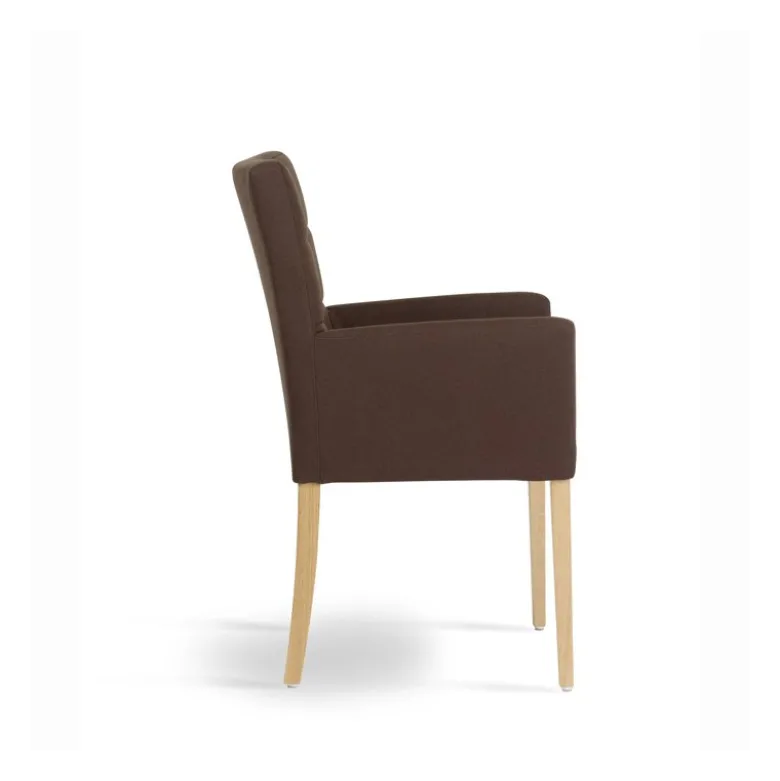 Carré Mobitec® Fauteuil de salon contemporain en bois et tissu