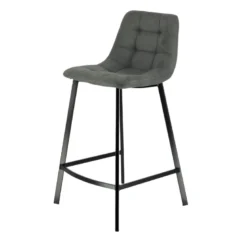 CarviTabouret matelassé hauteur snack en tissu