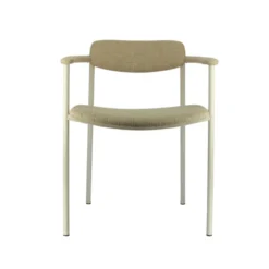 Cassis Fauteuil moderne en tissu avec accoudoirs et pieds en métal