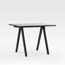 Chevron Table haute de designer en céramique et bois
