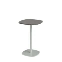 Circa Petite table de cuisine carrée aux bords arrondis avec pied central