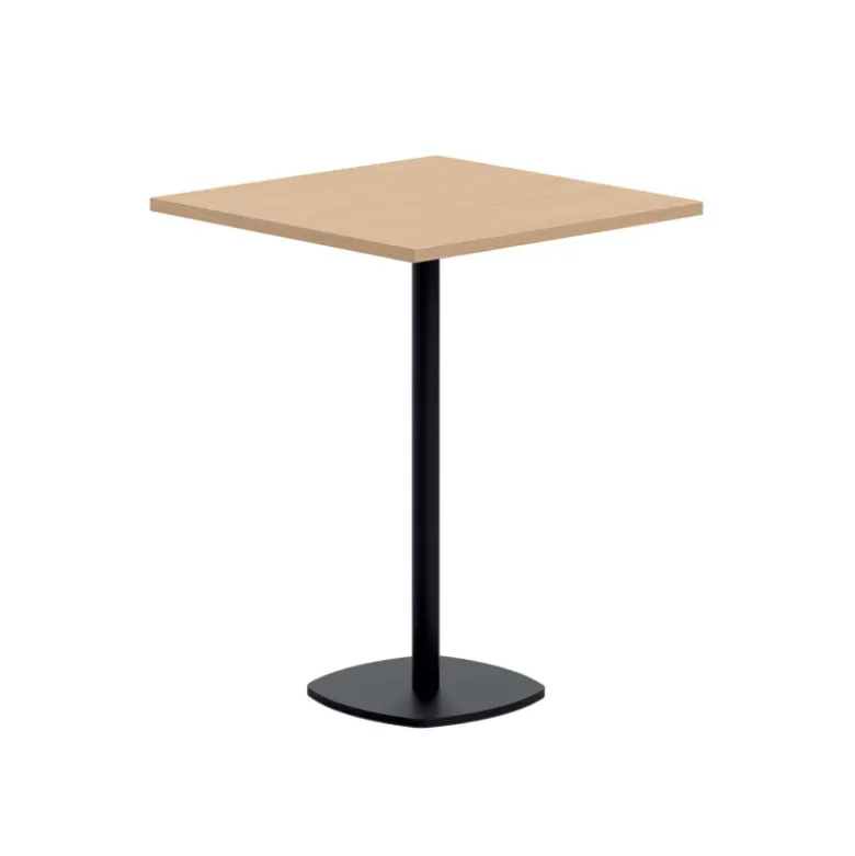 Circa Table snack de cuisine carrée en stratifié avec pied central