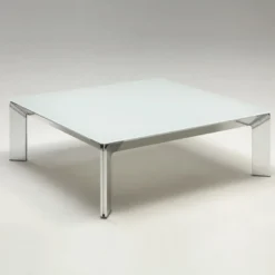 Class Table basse carrée italienne en verre trempé