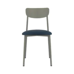 Colette Carrier® Chaise française en métal avec assise en simili rembourrée