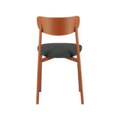 Colette Carrier® Chaise française en métal avec assise en simili rembourrée