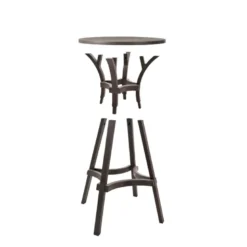 Combo Table de jardin ronde recyclée