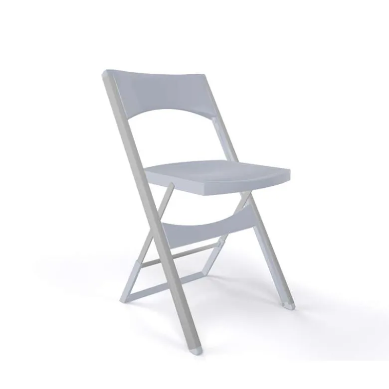 Compact Chaise pliante solide en technopolymère et métal aluminium