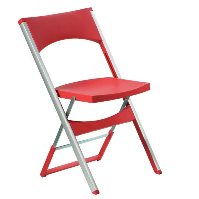 Compact Chaise pliante solide en technopolymère et métal aluminium