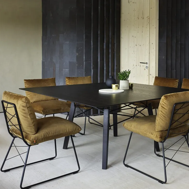Cosy Mobitec® Chaise confortable design en tissu et structure métal