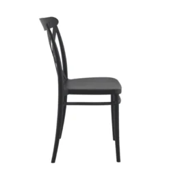 Cross Chaise de cuisine style bistrot empilable en polypropylène