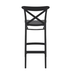 Cross Tabouret de bar moderne avec dossier en polypropylène
