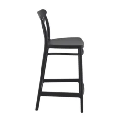 Cross Tabouret snack moderne en polypropylène avec dossier