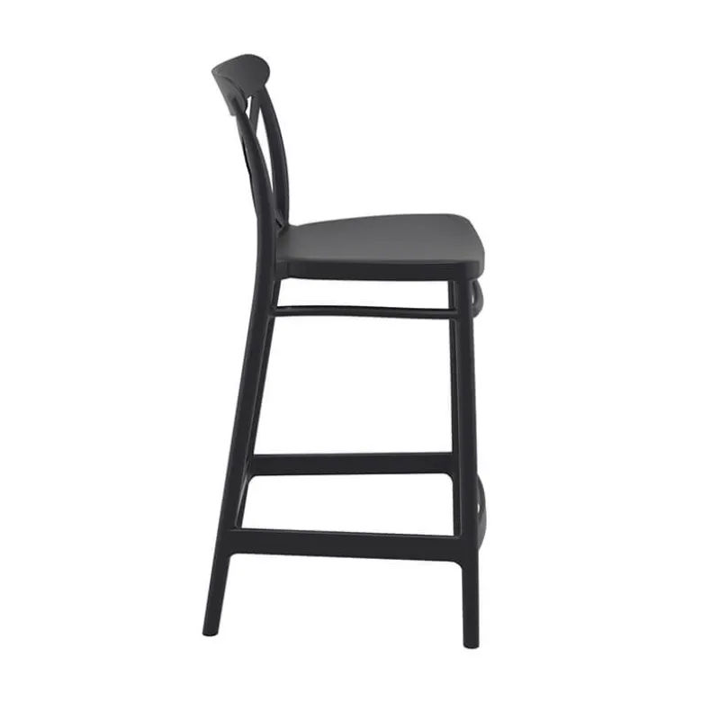 Cross Tabouret snack moderne en polypropylène avec dossier