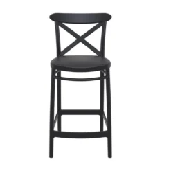 Cross Tabouret snack moderne en polypropylène avec dossier