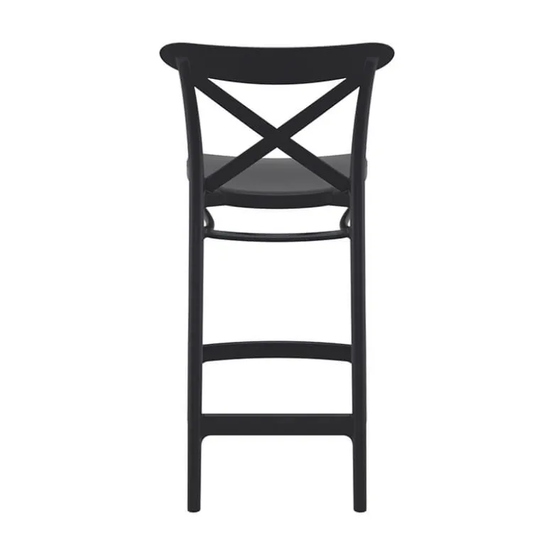 Cross Tabouret snack moderne en polypropylène avec dossier