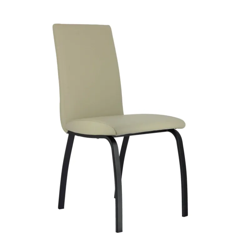 DarcyChaise de salle à manger rembourrée avec pieds en métal