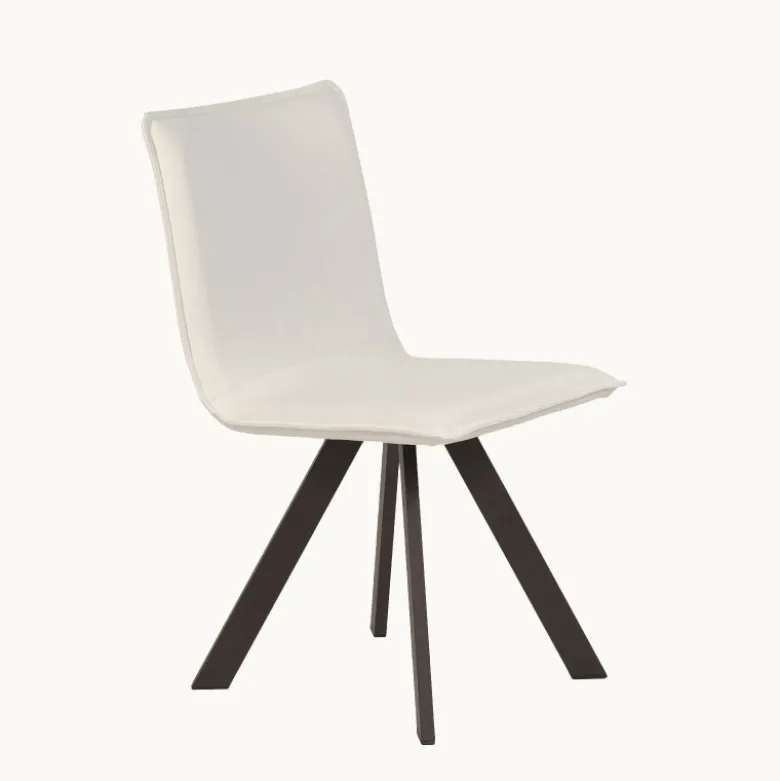 Denia Moblibérica® Chaise moderne en synthétique et métal