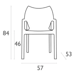Diva Fauteuil de jardin en polypropylène