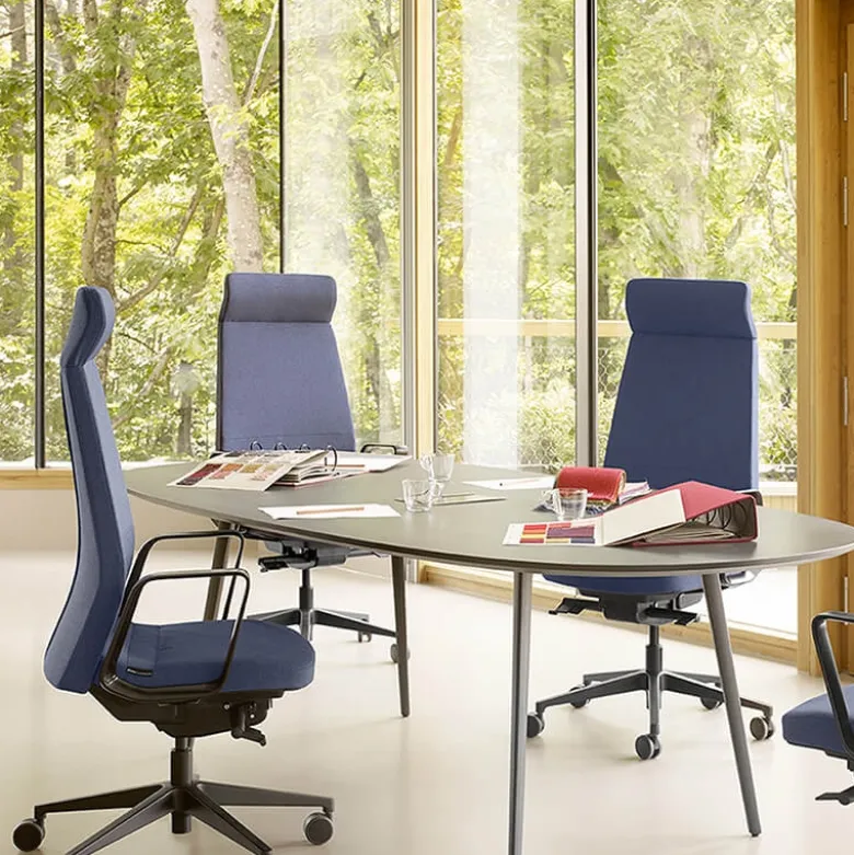 Eden 02 Fauteuil de direction en tissu avec têtière made in France