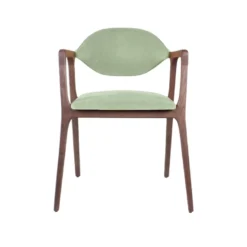 Eden Fauteuil design en bois massif et tissu