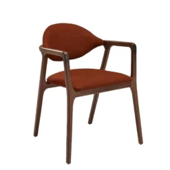 Eden Fauteuil design en bois massif et tissu