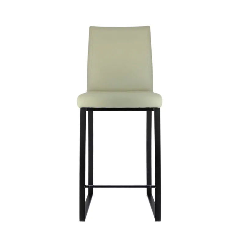 Elite Tabouret snack rembourré en simili et métal