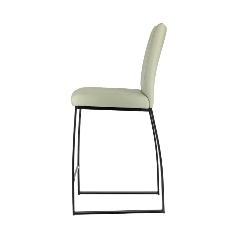 Elite Tabouret snack rembourré en simili et métal