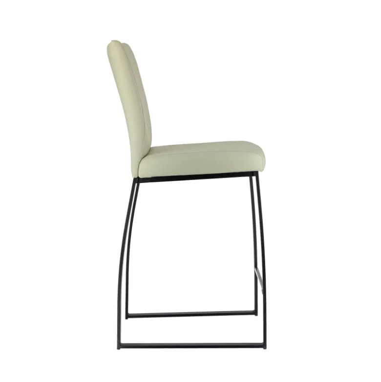 Elite Tabouret snack rembourré en simili et métal