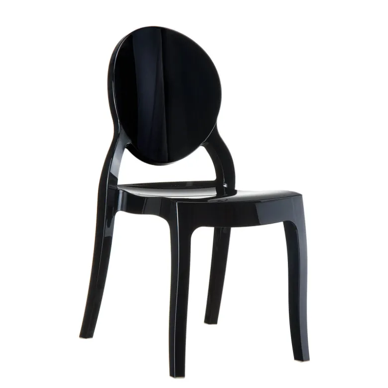 Elizabeth Chaise moderne médaillon en polycarbonate opaque