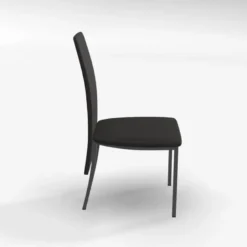 Elyn Chaise de séjour contemporaine tissu et pieds métal