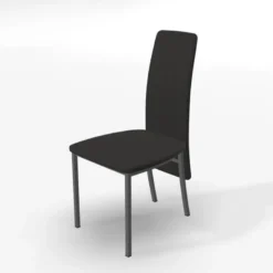 Elyn Chaise de séjour contemporaine tissu et pieds métal