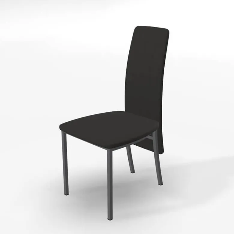 Elyn Chaise de séjour contemporaine tissu et pieds métal