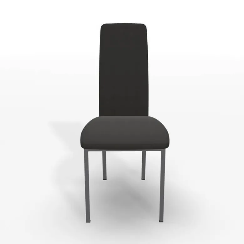 Elyn Chaise de séjour contemporaine tissu et pieds métal